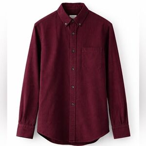 Club Monaco Slim Fit Burgundy Button Down Shirt Men’s Medium Cotton Dress Casual